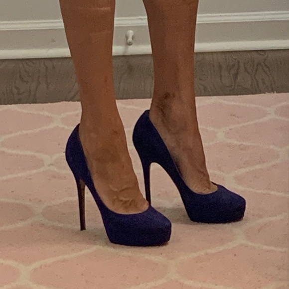 Jimmy Choo Heels, Size 39 (Woman’s 9), Royal Blue Suede - Picture 7 of 10